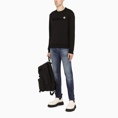 Shop Moncler Black Crew-neck Sweatshirt