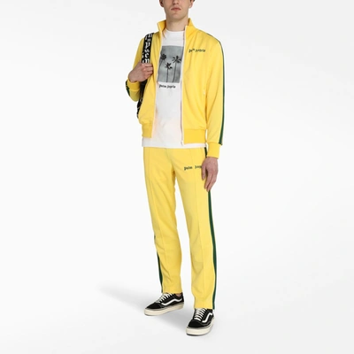 Shop Palm Angels Yellow/green Track Sweatshirt