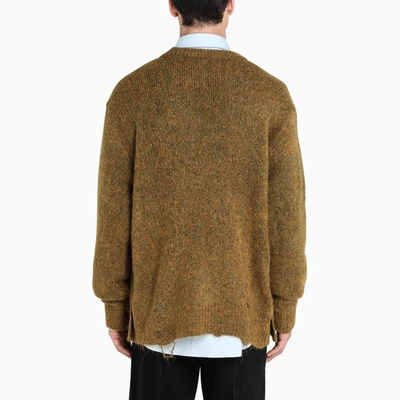 Shop Andersson Bell Damaged Crewneck Sweater In Green