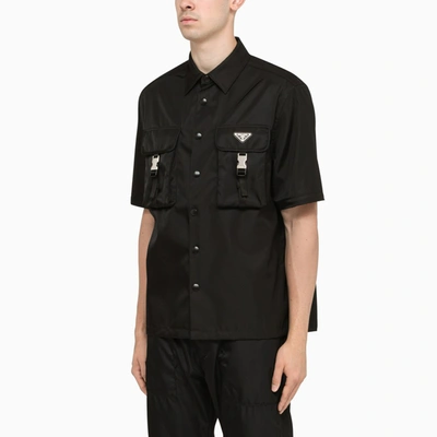Shop Prada Black Nylon Shirt