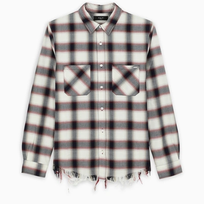 Shop Amiri Flannel Checked Shirt In Red