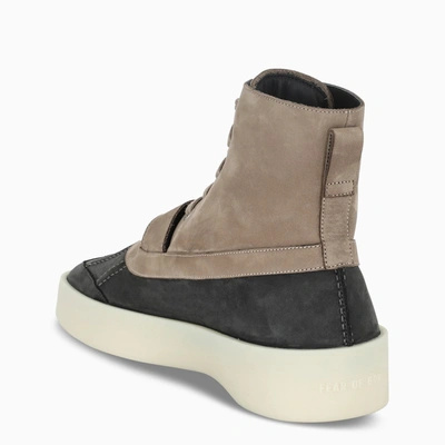 Shop Fear Of God Taupe/black Suede Duck Boots In Beige