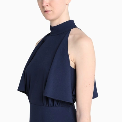 Shop Prada Blue Sleeveless Midi Dress