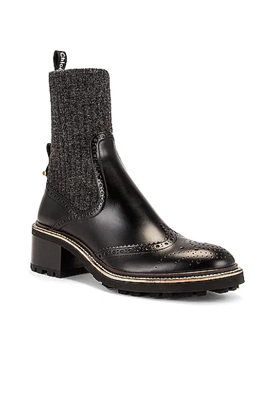 Shop Chloé Franne Ankle Boots In Black