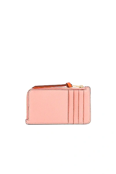 Shop Loewe Coin Cardholder In Blossom & Tan