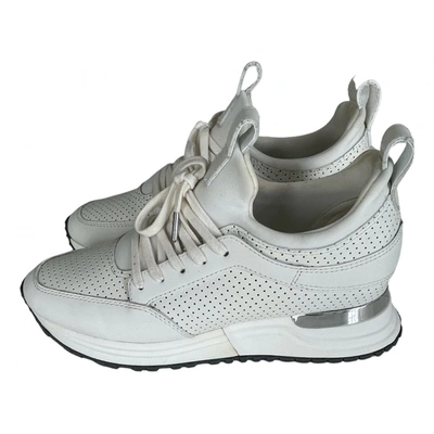 Pre-owned Mallet Vegan Leather Trainers In White