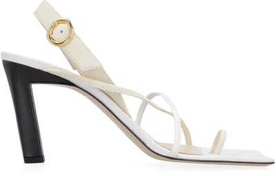 Shop Wandler Elza Strapped Sandals In White