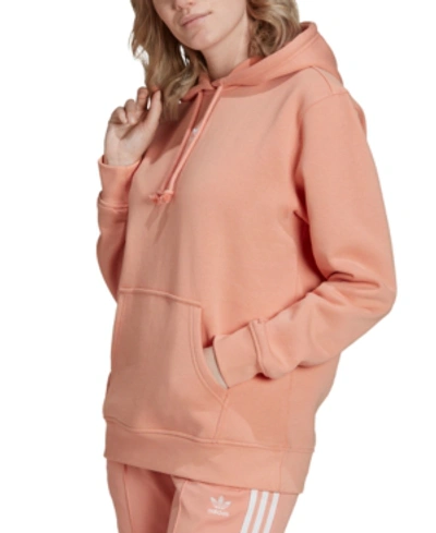Shop Adidas Originals Women's Essentials Fleece Hoodie In Ambient Blush