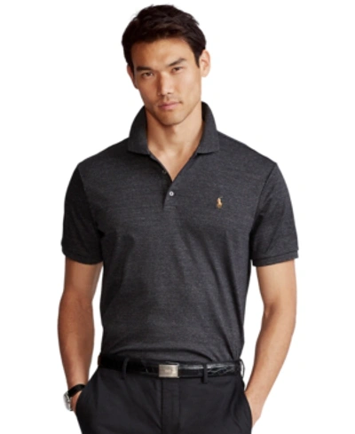 Shop Polo Ralph Lauren Men's Classic-fit Soft Cotton Polo Shirt In Black Marl Heather