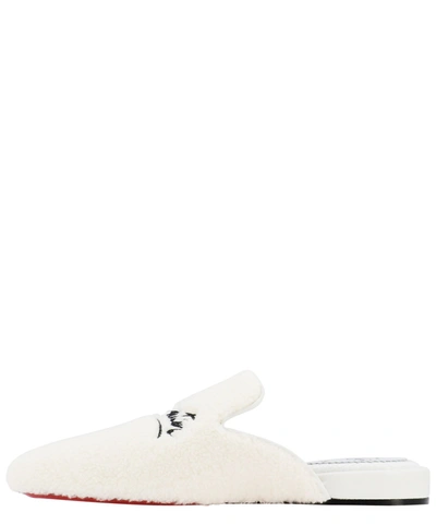 Shop Christian Louboutin "coolito" Slippers In White