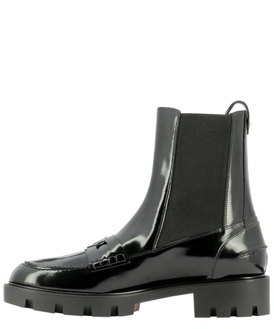 Shop Christian Louboutin "montezu Lug" Ankle Boots In Black  