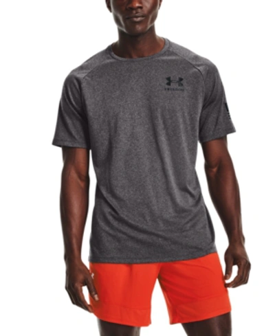 Shop Under Armour Under Amour Men's Freedom Performance Tech Logo T-shirt In Carbon