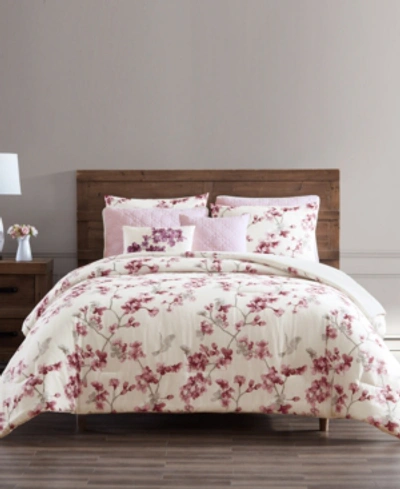 Shop Hallmart Collectibles Aviary Blossom 8-pc King/california King Comforter & Coverlet Set Bedding In Ivory/blush
