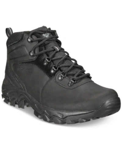Shop Columbia Men's Newton Ridge Plus Ii Waterproof Hiking Boots In Black