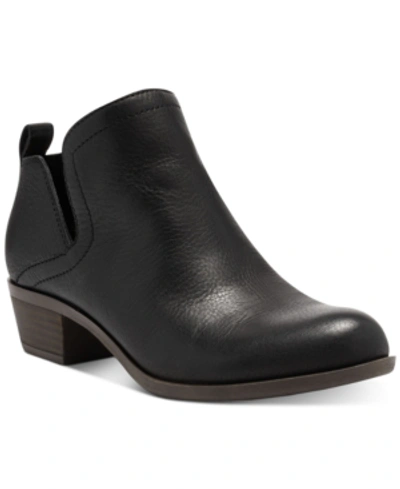 Shop Lucky Brand Women's Bollo Chop Out Booties Women's Shoes In Black