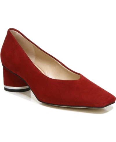 Shop Franco Sarto Pisa Pumps Women's Shoes In Deep Red Suede