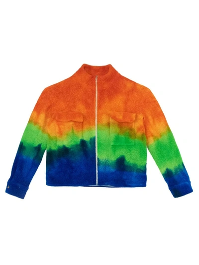 Shop The Elder Statesman Multicolored Hoodoo Sherpa Teton Jacket