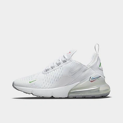 Nike Air Max 270 Big Kids' Shoes In White,aluminum,black,light Green Spark  | ModeSens