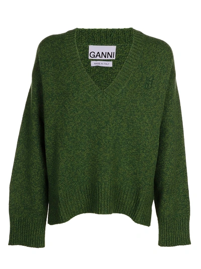 Shop Ganni Wool Mix Knit In 801