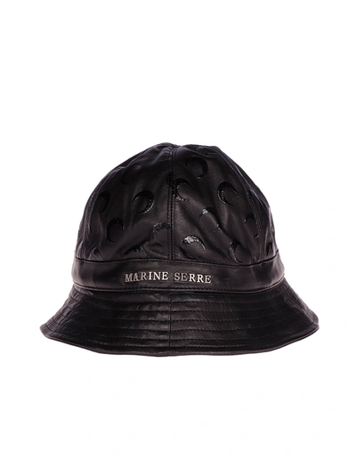 Shop Marine Serre Moon Leather Bell Hat Regenerated In 00