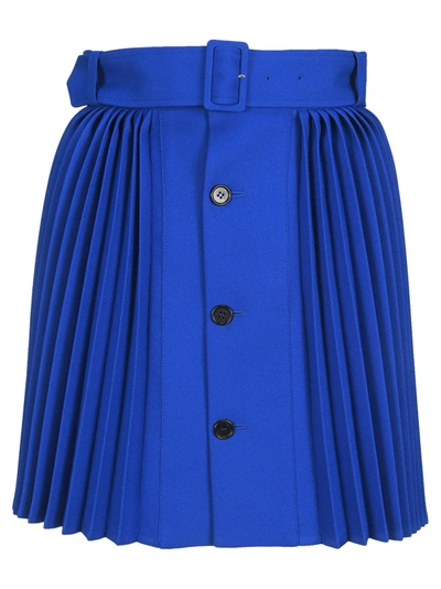 Shop Philosophy Di Lorenzo Serafini Philosophy Pleated Mini Skirt In Blue Bright