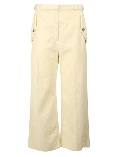 Shop Kenzo Cropped Trousers In Beige