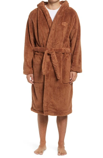 Shop Ugg Beckett Fleece Robe In Cedar Bark