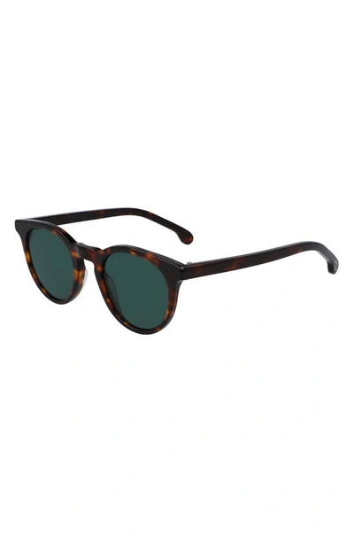Shop Paul Smith Archer 47mm Round Sunglasses In Tortoise