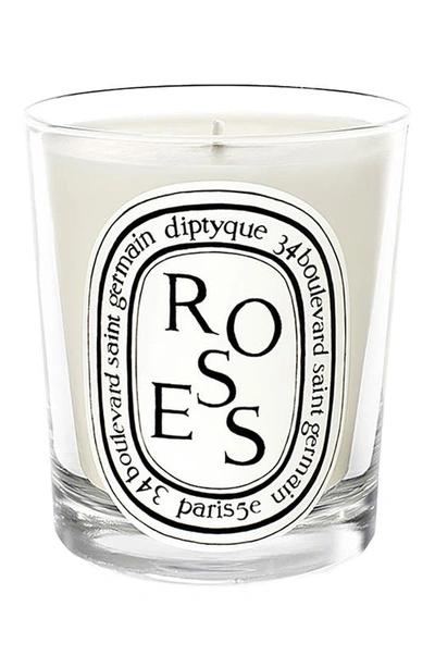 Shop Diptyque Rose Scented Candle, 6.5 oz In Clear Vessel