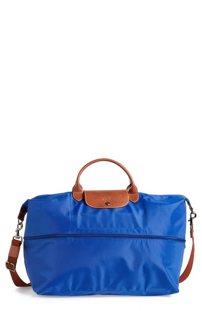 Shop Longchamp Le Pliage 21-inch Expandable Travel Bag In Blue