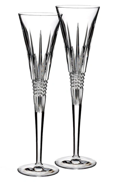 Waterford Lismore Diamond Toasting Flute, Set Of 2 In Clear