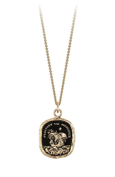 Shop Pyrrha Strength & Resilience Pendant Necklace In 14k Gold