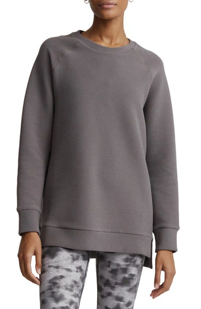 Shop Varley Manning Sweatshirt In Deep Charcoal