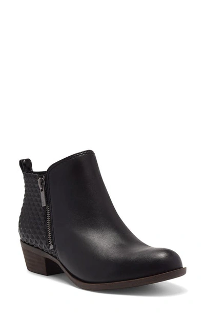 Shop Lucky Brand Basel Bootie In Black/ Black