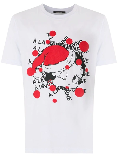 Shop À La Garçonne Betty Boop Xmas Balls Basic T-shirt In Weiss