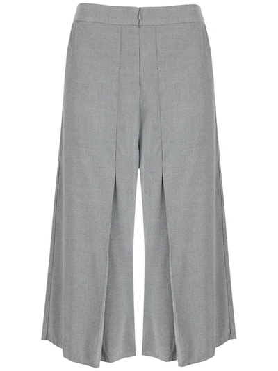 Shop Alcaçuz Seletor Cropped Wide-leg Trousers In Grau