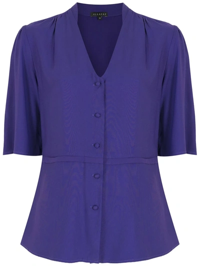 Shop Alcaçuz Sienna Buttoned Blouse In Violett