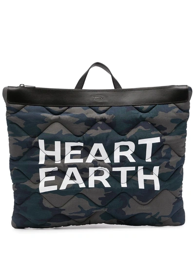 Shop Ports V Heart Earth Camouflage-print Backpack In Blau