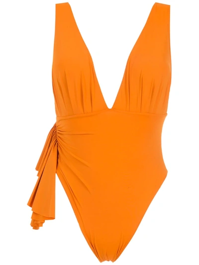 Shop Clube Bossa Unika High-leg Swimsuit In Orange