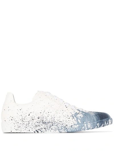 Shop Maison Margiela Replica Paint-splatter Sneakers In White