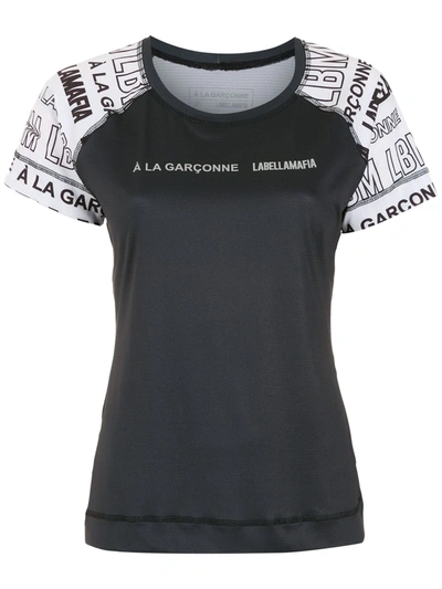 Shop À La Garçonne + Labellamafia Sports T-shirt In Black