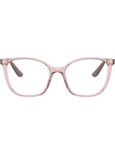 Shop Vogue Eyewear Oversized Frame Glasses In White