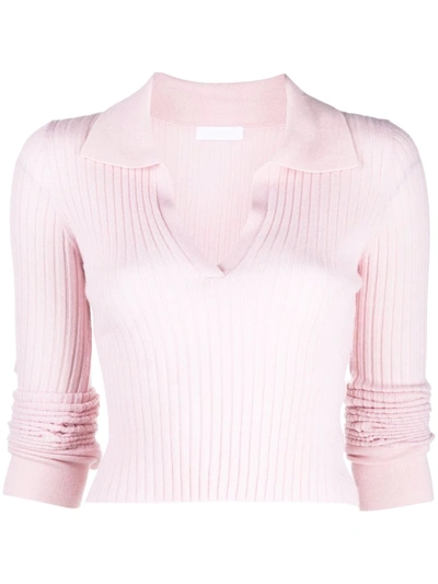 Shop Sablyn Irene Cashmere Polo Top In Rosa