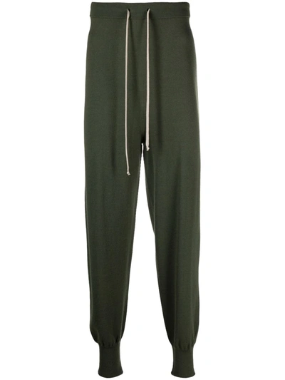 Shop Rick Owens Drawstring-fastening Track Pants In Grün