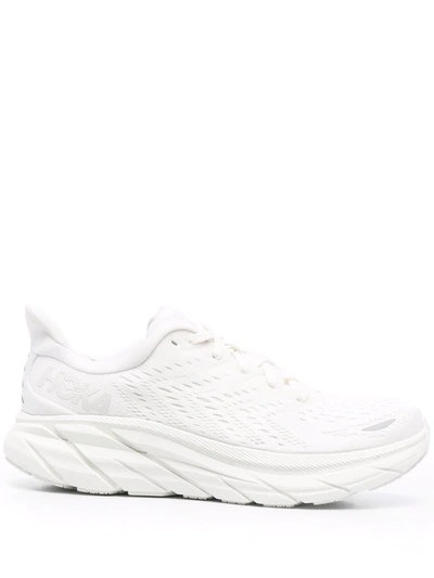 Shop Hoka One One Clifton 8 Chunky Sneakers In Weiss