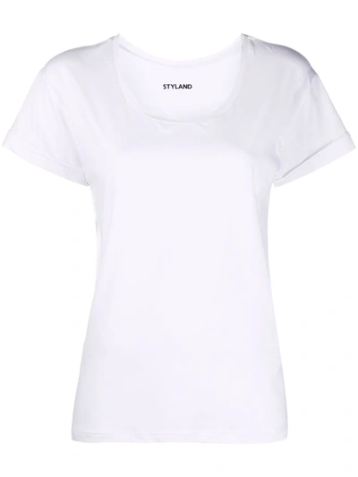 Shop Styland Round-neck Jersey T-shirt In Weiss