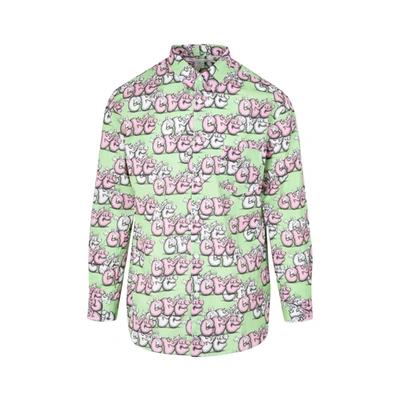 Shop Comme Des Garçons Shirt With Kaws Print In Multicolour