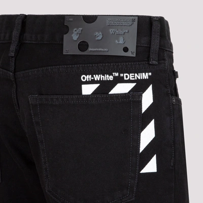 Shop Off-white Diag Skinny Jeans In Black