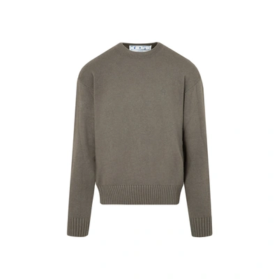 Shop Off-white Basic Knit Sweater In Green