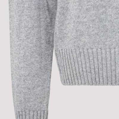 Off-white Basic Knit Turtleneck Sweater In Grey